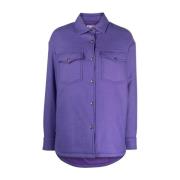 Paarse jas met strass-steentjes MC2 Saint Barth , Purple , Dames