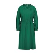 Groene Technische Jersey Iris Jurk Jane Lushka , Green , Dames