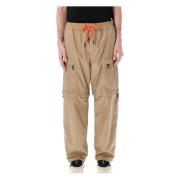 Wijde Been Cargo Broek Moncler , Beige , Heren