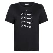 Ninja Love Grafische Print T-Shirt Jane Lushka , Black , Dames