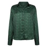 Stijlvolle Groene Geknoopte Blouse Jane Lushka , Green , Dames