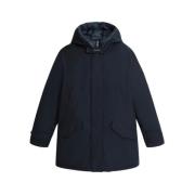 Blauwe Polar Parka met hoge kraag Woolrich , Blue , Heren