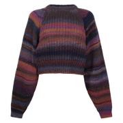 Kleurrijke Crop Pullover Jane Lushka , Multicolor , Dames