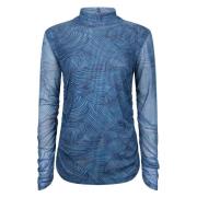 Trendy Blauwe Mascha Top Jane Lushka , Blue , Dames