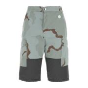 Gedrukte nylon blend Bermuda shorts Oamc , Green , Heren