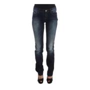 Blauwe Slim Fit Bootcut Jeans Costume National , Blue , Dames