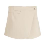 Beige Tailored Wrap Minirok Coperni , Beige , Dames