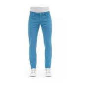 Lichtblauwe katoenen jeans en broek PT Torino , Blue , Heren