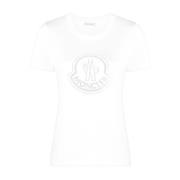 Stijlvolle SS T-shirt voor vrouwen Moncler , White , Dames