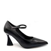 Leren pump met puntige neus Jeannot , Black , Dames