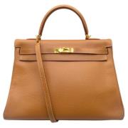 Pre-owned Leather handbags Hermès Vintage , Brown , Dames