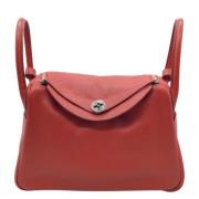 Pre-owned Leather handbags Hermès Vintage , Red , Dames