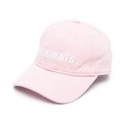 Roze Logo-Geborduurde Baseballpet Vetements , Pink , Heren