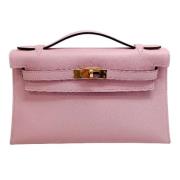 Pre-owned Leather handbags Hermès Vintage , Pink , Dames