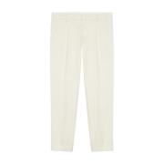 Off-White Stretch Katoenen Chinos Brooks Brothers , White , Heren