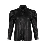 Trendy vegan leren blouse Ivy Radical , Black , Dames