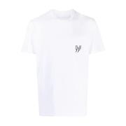 Geborduurd Thunderbolt Logo Crewneck T-Shirt Neil Barrett , White , He...