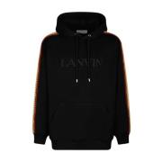 Zwarte Oversized Hoodie Sweaters Lanvin , Black , Heren