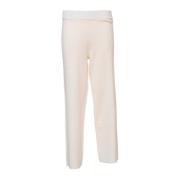 Wijde Gebreide Broek in Beige Nenette , Beige , Dames