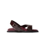 Hailey Krokodillenprint Leren Sandalen Scarosso , Red , Dames