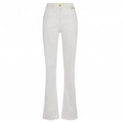 Witte Bootcut Jeans Elisabetta Franchi , White , Dames