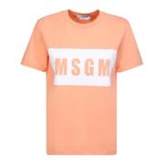 T-Shirts Msgm , Orange , Dames