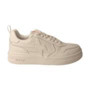 Witte Leren Urban Sneakers W6Yz , White , Heren