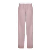 Doorschijnende broek met wijde pijpen Maison Margiela , Pink , Dames