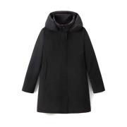 Zwarte Gore-Tex Gerecyclede Donsjas Woolrich , Black , Dames