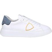 Leren Sneakers met Wit Leren Shield Philippe Model , White , Heren