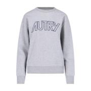 Geborduurde Logo Sweater Autry , Gray , Dames
