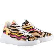 Roze/Multi Gladleren Sneakers Högl , Multicolor , Dames