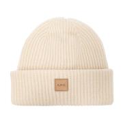 Beanie met logo patch A.p.c. , Beige , Unisex