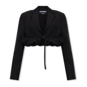 Croissant cropped blazer Jacquemus , Black , Dames