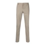 Taupe Grijze Tapered-Leg Chino Broek Dondup , Beige , Heren