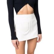 Korte rok, Verhoog je stijl met deze luxe mini witte rok Courrèges , W...