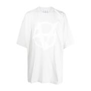 Witte Katoenen T-shirt met Logo Print Vetements , White , Heren