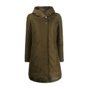 614 Donkergroene Parka Jas Woolrich , Green , Dames