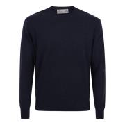 Navy Ronde Hals Pullover Ballantyne , Blue , Heren