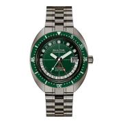 GMT Horloge - Groene Wijzerplaat Bulova , Green , Heren