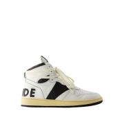 Rhecess Hi Sneakers - Leer - Wit/Zwart Rhude , White , Heren