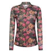 Stijlvolle Bloemen LS Blouse Jane Lushka , Multicolor , Dames