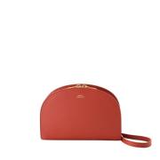 Demi-Lune Crossbody - Leer - Gerookt Rood A.p.c. , Red , Dames