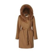 Lucinda Wool Coat Hollies , Brown , Dames