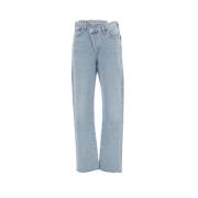 Criss Cross Straight Jeans, 24W In Agolde , Blue , Dames