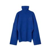 Blauwe Gebreide Coltrui Pull The Attico , Blue , Dames