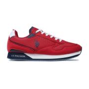 Rode Bimateriaal Sneakers U.s. Polo Assn. , Red , Heren