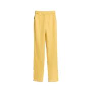 Hoge Taille Linnen Broek met Zijdelingse Split Jacquemus , Yellow , Da...