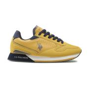 Gele Sneakers met Bedrukt Logo U.s. Polo Assn. , Yellow , Heren