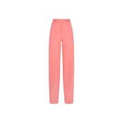 Jagger Hoge Taille Zalmkleurige Viscose Broek The Attico , Pink , Dame...